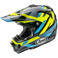 Arai VX-Pro 4 Machine Black Blue Yellow Helmet