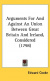 Cover Arguments for And Against An Union Between Great Britain And Ireland Considered