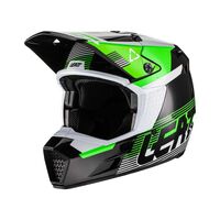 Leatt 2022 Youths Moto 3.5 Black Green Helmet