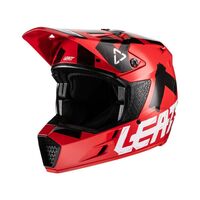 Leatt 2022 Youths Moto 3.5 Black Red Helmet