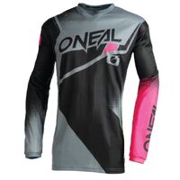 Oneal 2022 Womens Element Racewear V.22 Black Grey Pink Jersey