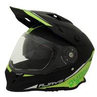 Rjays Dakar II Matte Black Hi Viz Helmet