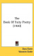 Cover The book of Fairy Poetry
